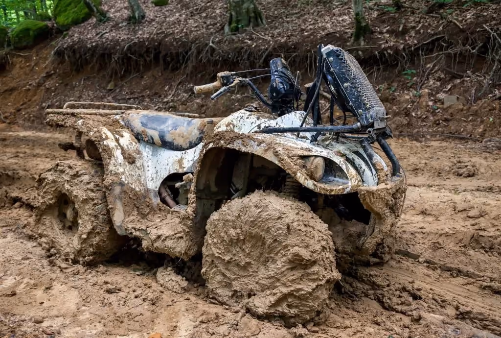 Truck recovery on rugged off-road terrain