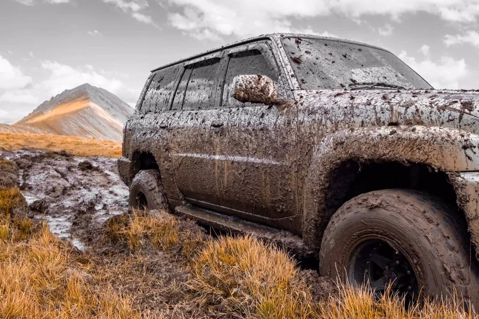 Truck recovery on rugged off-road terrain